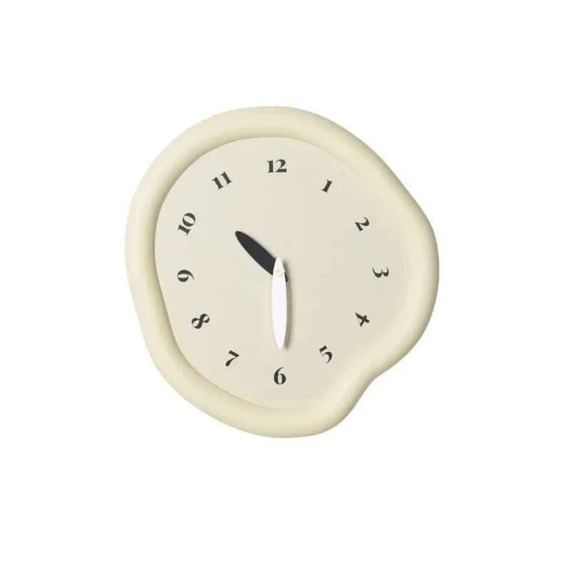 Cream style advanced, creative simple wall clock, black scale decoration, ultra-quiet home decoration clock