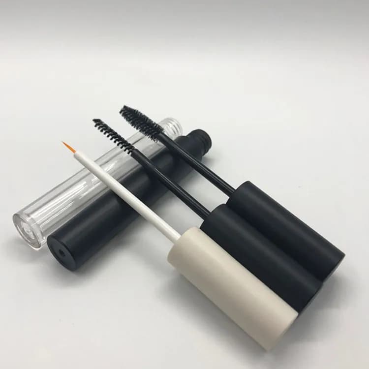 12cm DIY Refillable Mascara Tube Empty Eyeliner Bottle Matte Black / Clear Bottle Body Super‑thin Eyeliner Brush Eyeliner Tubes