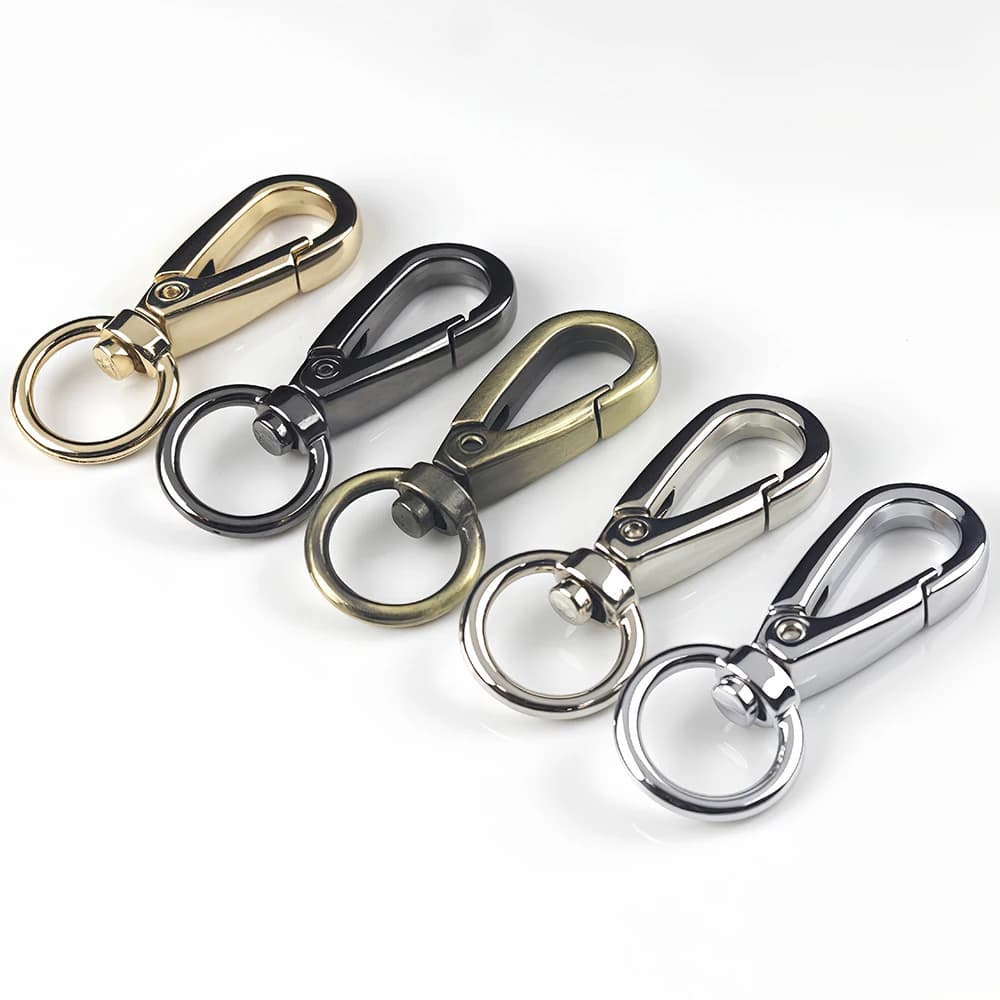 1-5PCS Lega Girevole Occhio Moschettone Aragosta Chiusura Portachiavi Risultati per Portachiavi FAI DA TE Portachiavi Creazione di Gioielli Risultati Accessori