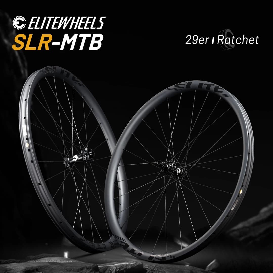 Set di Ruote in Carbonio ELITEWHEELS 29er per MTB, Compatibile con 5 Tipi di Cerchi, Ruote All Mountain Ultraleggere, Sistema a Cricchetto M14, Mozzo 36T