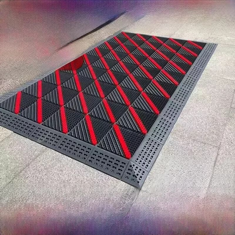 Tappetino da ingresso in plastica Tee-in-One Tappetino per porta antiscivolo per la rimozione della polvere commerciale per hotel all'aperto Semplice Sle Aspirapolvere Cust...