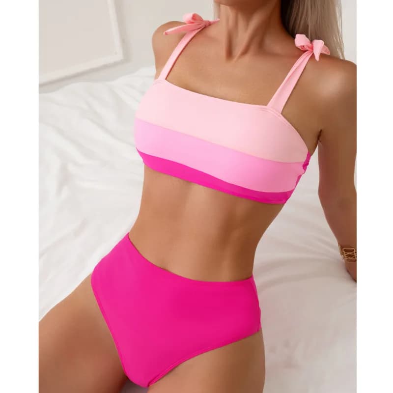 Sexy Bikini Pink 2026 Swimwear Women Push-Up Beach Clothing Set Brazilian Bikini for Swimming Pool