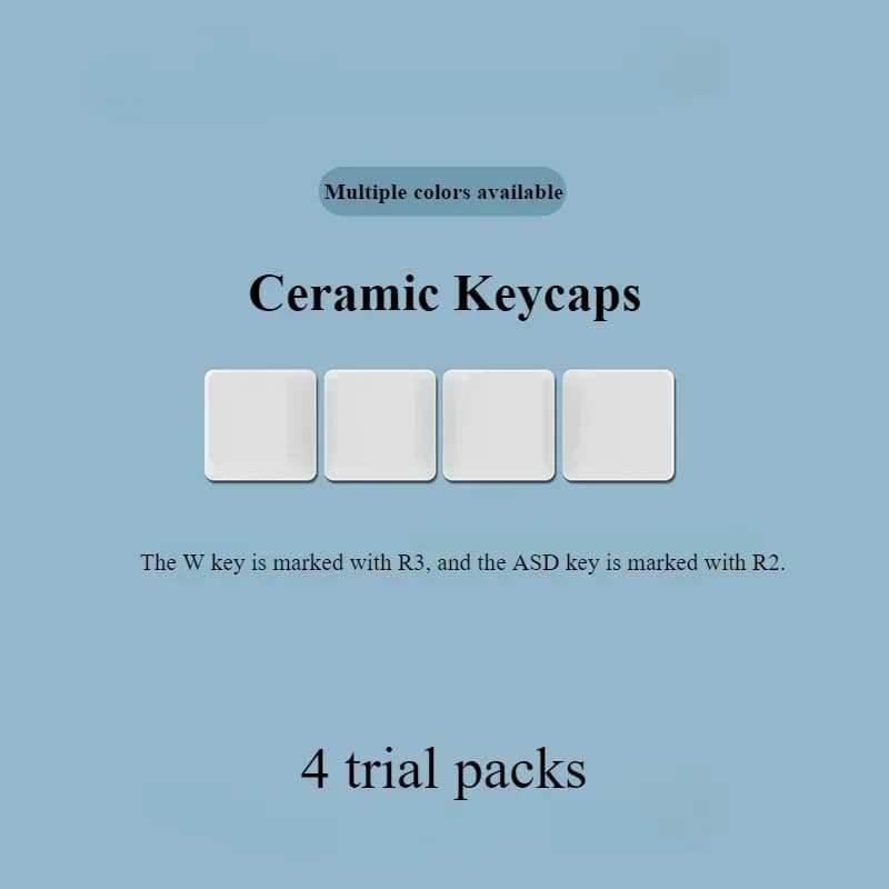 Copritasti in ceramica Smalto liscio Tastiera meccanica traslucida Keycap Cherry Profilo 4 pezzi Z Row Freccia Chiave Tinta unita Regali semplici