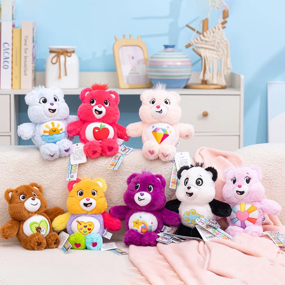 Orsacchiotto Arcobaleno Morbido e Carino da 22cm, Peluche Care Bears per Decorazione Casa e Auto, Regalo di Compleanno o Laurea per Ragazzi e Ragazze