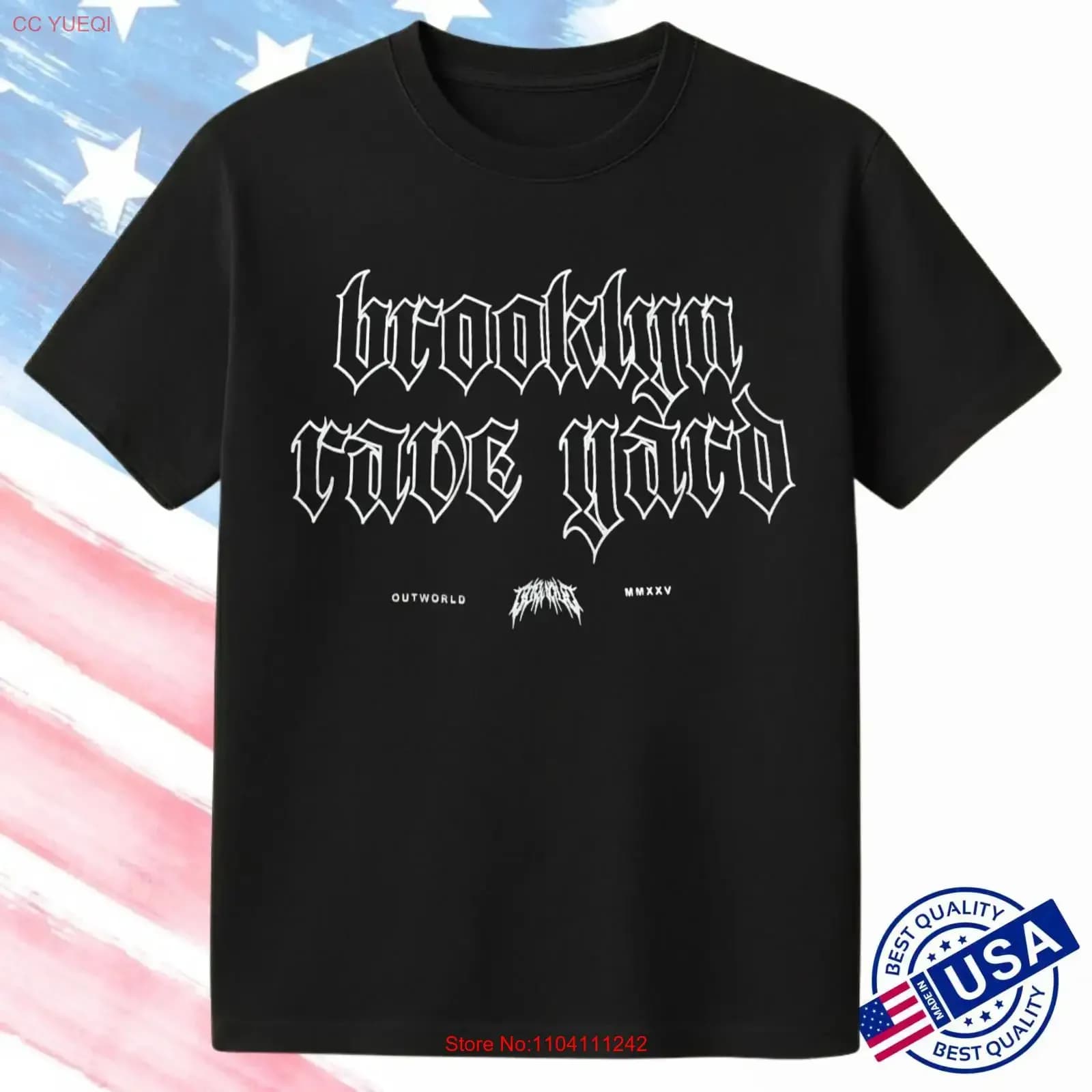 TRENDING Klangkuenstler Outworld NYC T-shirt, washed vintage reproduction, sizes from S to 5XL, casual clothing slightly used