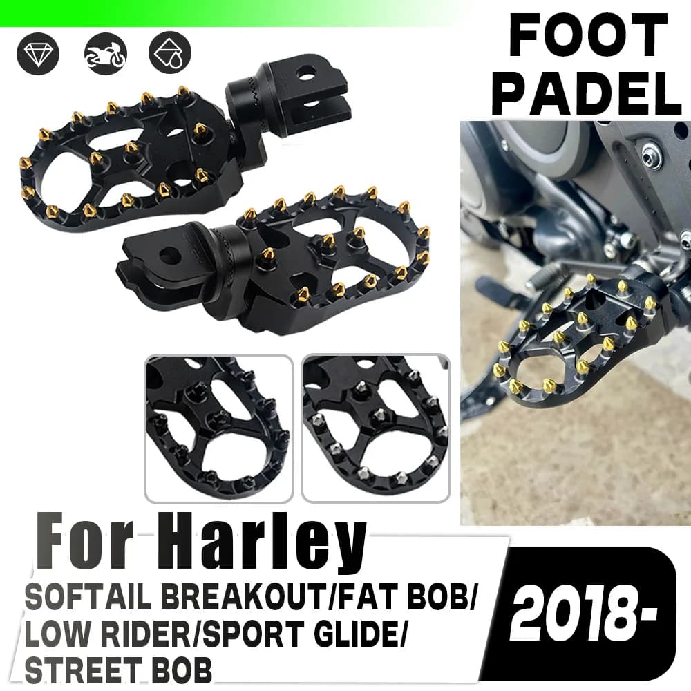 Per HARLEY SOFTAIL Breakout 117 FXBR Low Rider S FXLRS Street Bob Moto Pedane Anteriori Regolabile Estendi Abbassamento Poggiapiedi