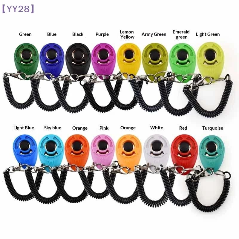 【YY28】Cinturino da Polso Regolabile con Clicker Sonoro in Plastica per Addestramento Cani e Gatti, Portachiavi, Ausilio per Addestramento, Repellente, Accessori per Cani {Y}