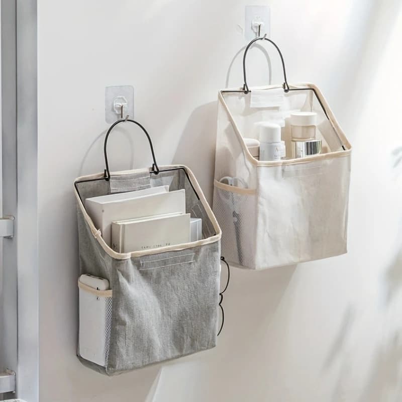 Borse portaoggetti da appendere a parete, cestini organizer da scrivania, organizer sospesi per cucina, camera da letto, soggiorno