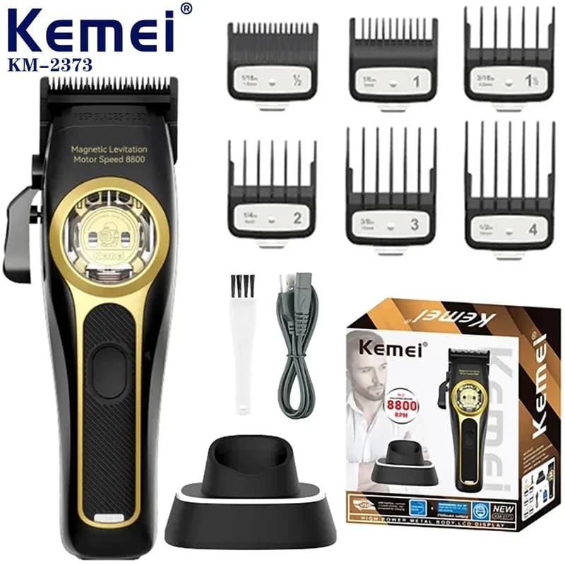 Kemei KM-2373 Haircuts with magnetic levitation motor Rechargeable base for men