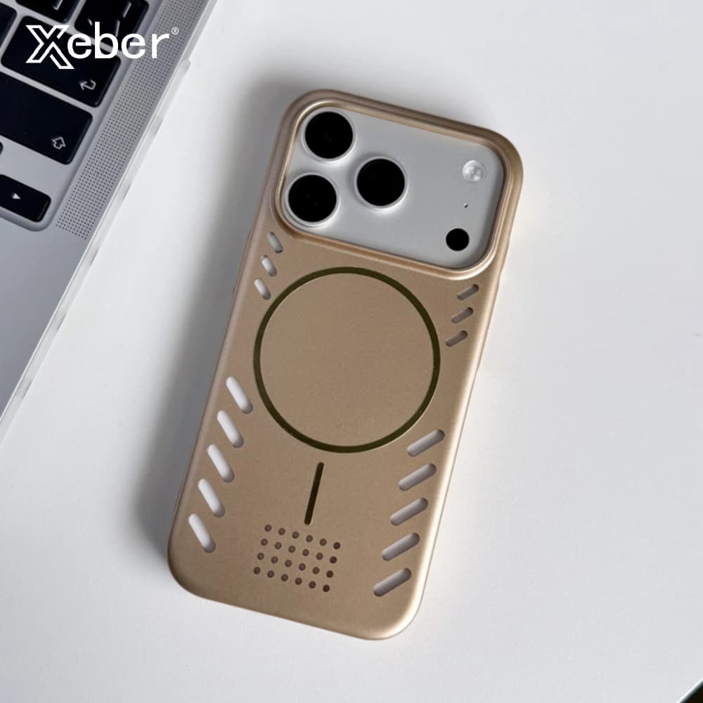 Electroplated Heat Dissipation Magnetic PC Case For iPhone 17 Pro Max 16 15 14 13 For Magsafe Wireless Charging Shockproof Cover