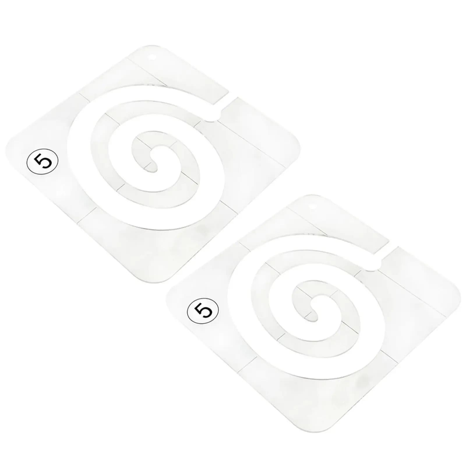 Set di 2 Righelli Professionali in Acrilico per Quilting, per Patchwork e Cucito a Macchina, Modelli per Quilting a Movimento Libero, Strumenti Fai-da-Te per Lavorazione Tessuti