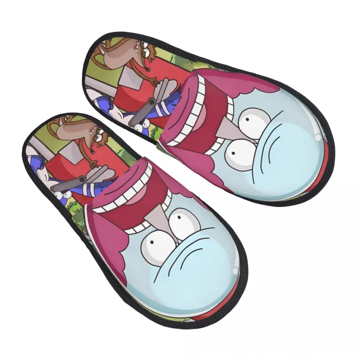 Women's Slippers with custom print R-Regular Show House, comfortable and warm, cute, in memory foam, soft slippers for interior and exterior