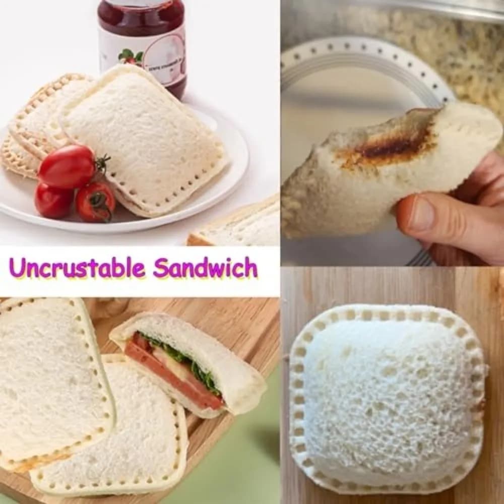 PP sandwich cutter Square shaped stainless steel sandwich cutter Portable toast mould Breakfast and lunch for children