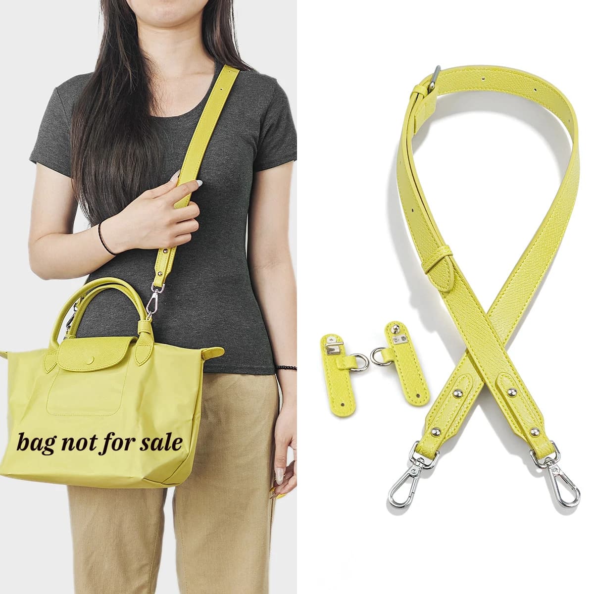 New Color Leather Bag Strap for Longchamp Lime S Durable Fashion Without Punching Modification Bag Accessories