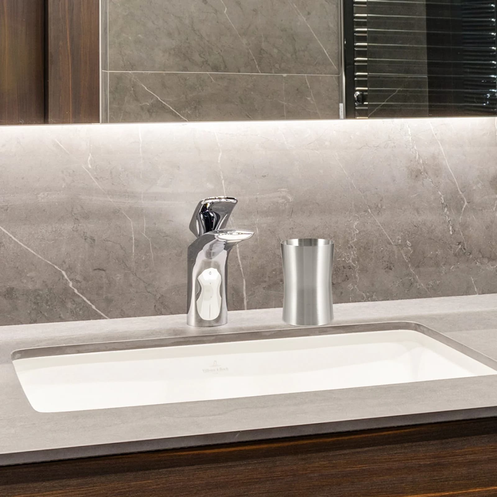 Portaspazzolino in acciaio inossidabile con bordo liscio, sicuro per i bambini, facile da pulire, tazza da bagno, organizer da viaggio