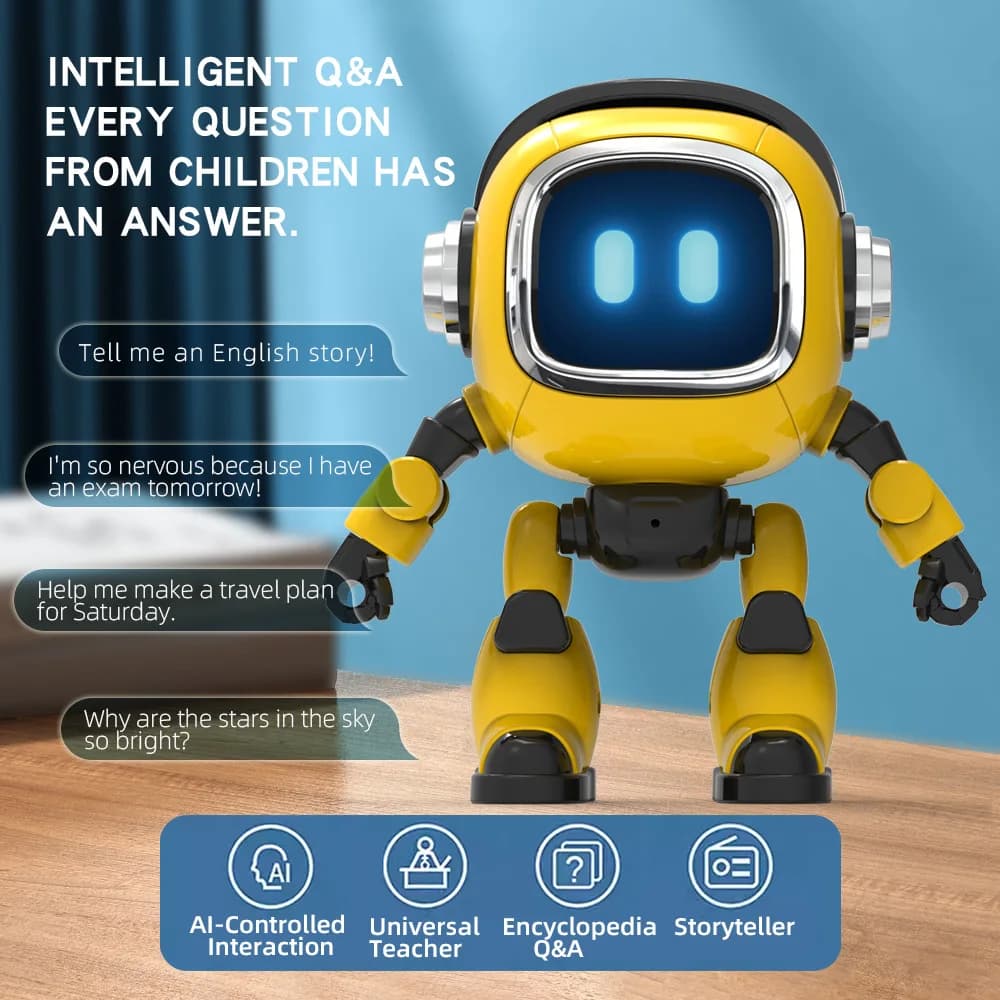 Robot RC con Controllo Vocale AI DeepSeek, Narratore Intelligente, Enciclopedia, Assistente Q&A, Giocattolo Educativo per Ragazzi e Bambini