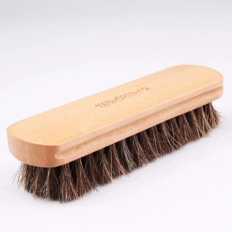 Large Horsehair Brush Multi Purpose Cleaning Shoe Polish Waxing for Shoes Leather Furniture Car Essential