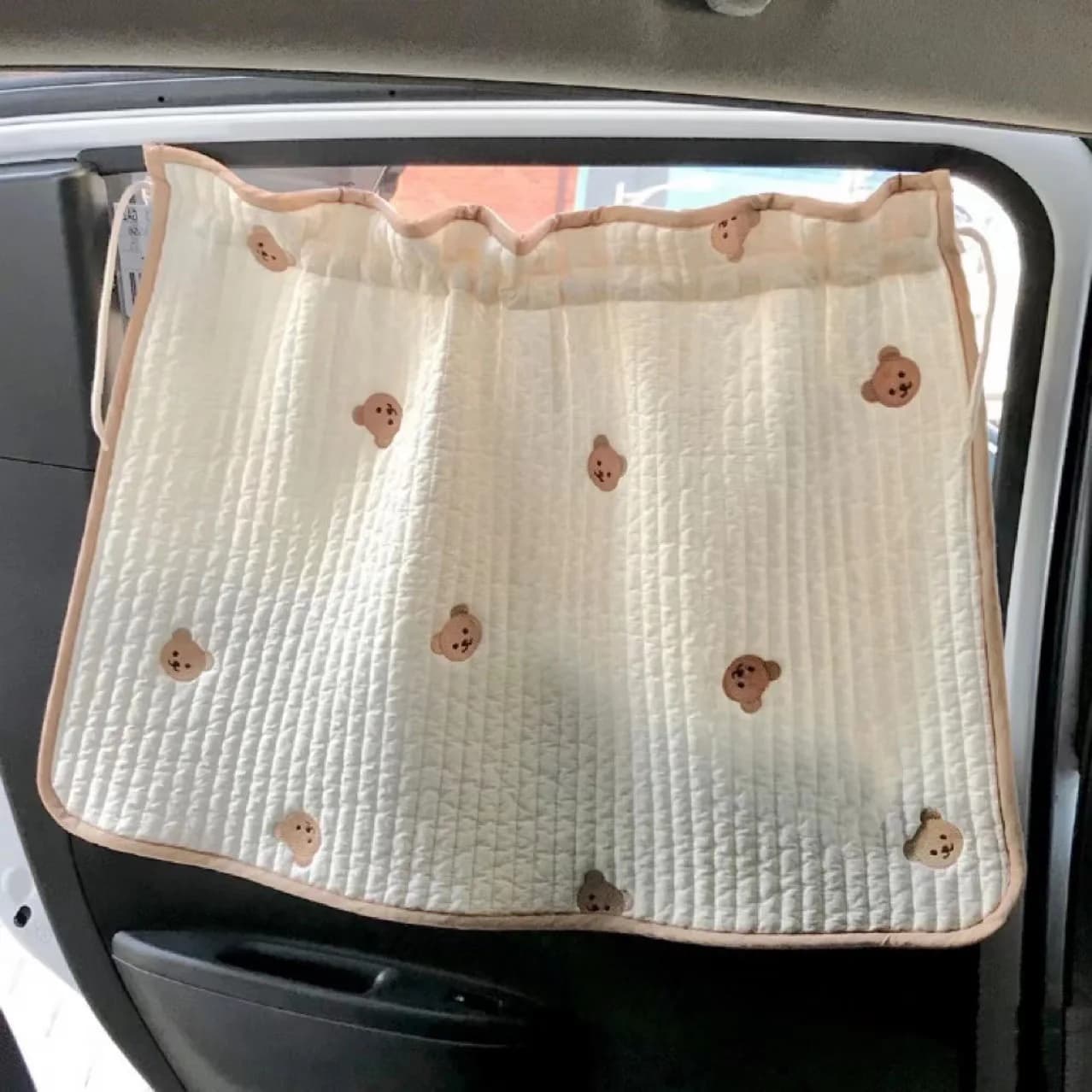 Tenda per seggiolino auto per bambini in cartone animato, in cotone addensato, per finestrino dell'auto, parasole, protezione UV, tenda scorrevole installata con ventosa