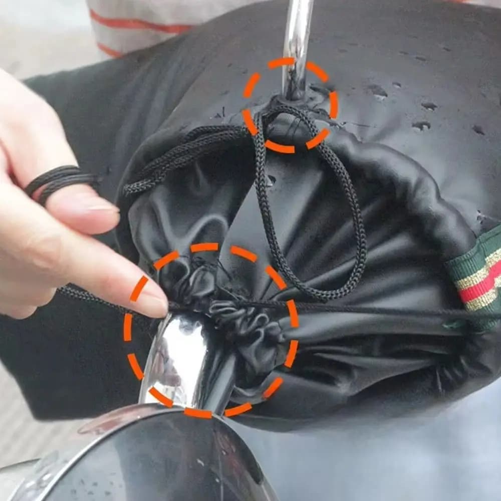 1 paio di manicotti per manubrio moto durevoli in PU, guanti scaldini spessi e antipioggia, copertura per impugnatura scaldino invernale nera, parte del motociclo