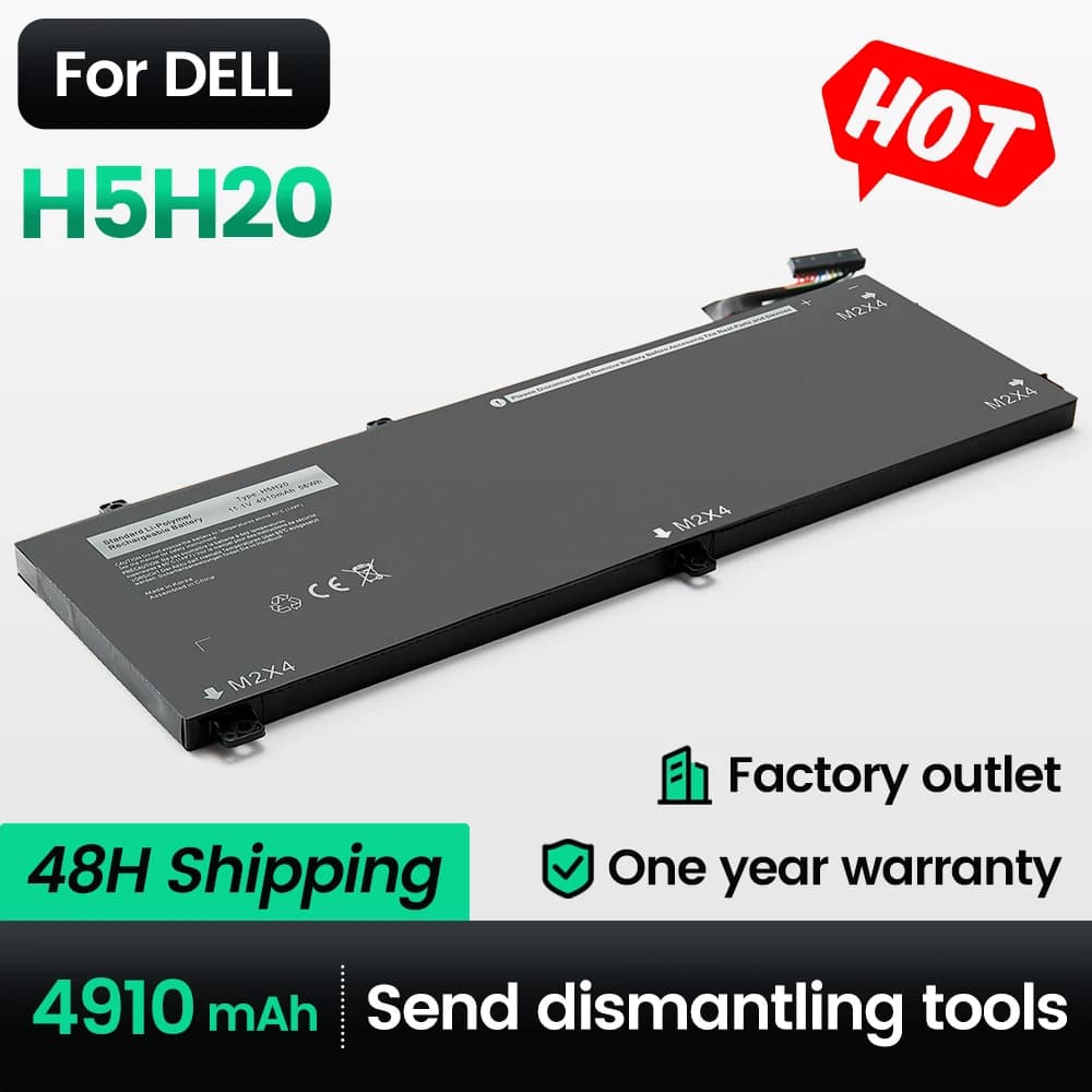 Batteria per laptop Keyuan H5H20 6GTPY 97WH per DELL XPS 15 9570 9560 7590 per notebook serie DELL Precision 5520 5530