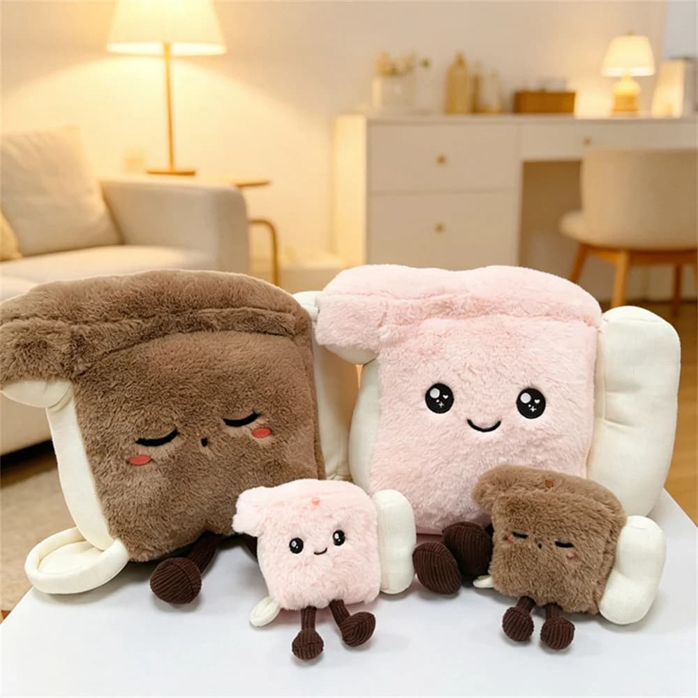 Cute Cartoon Coffee Maker Plush Pillow Soft Fluffy Stuffed Doll Home Decor Cushion Kids Birthday Gift Multiple Sizes Available