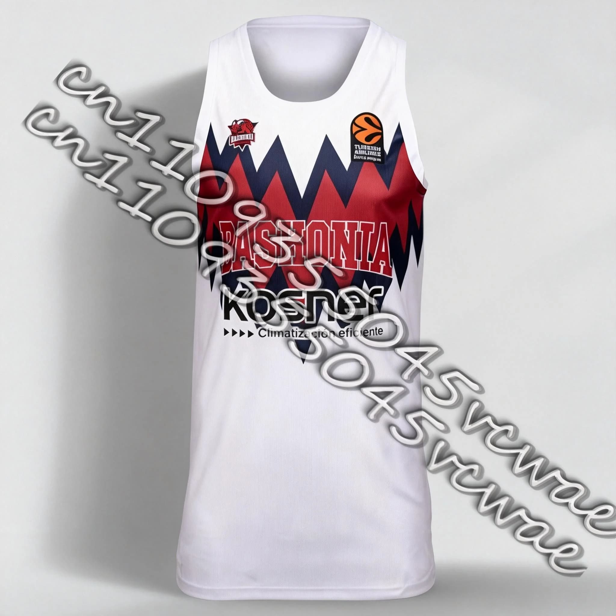 Trendy Baskonia Spain basketball sweater for children and adults, breathable, fast drying, comfortable for sportswear