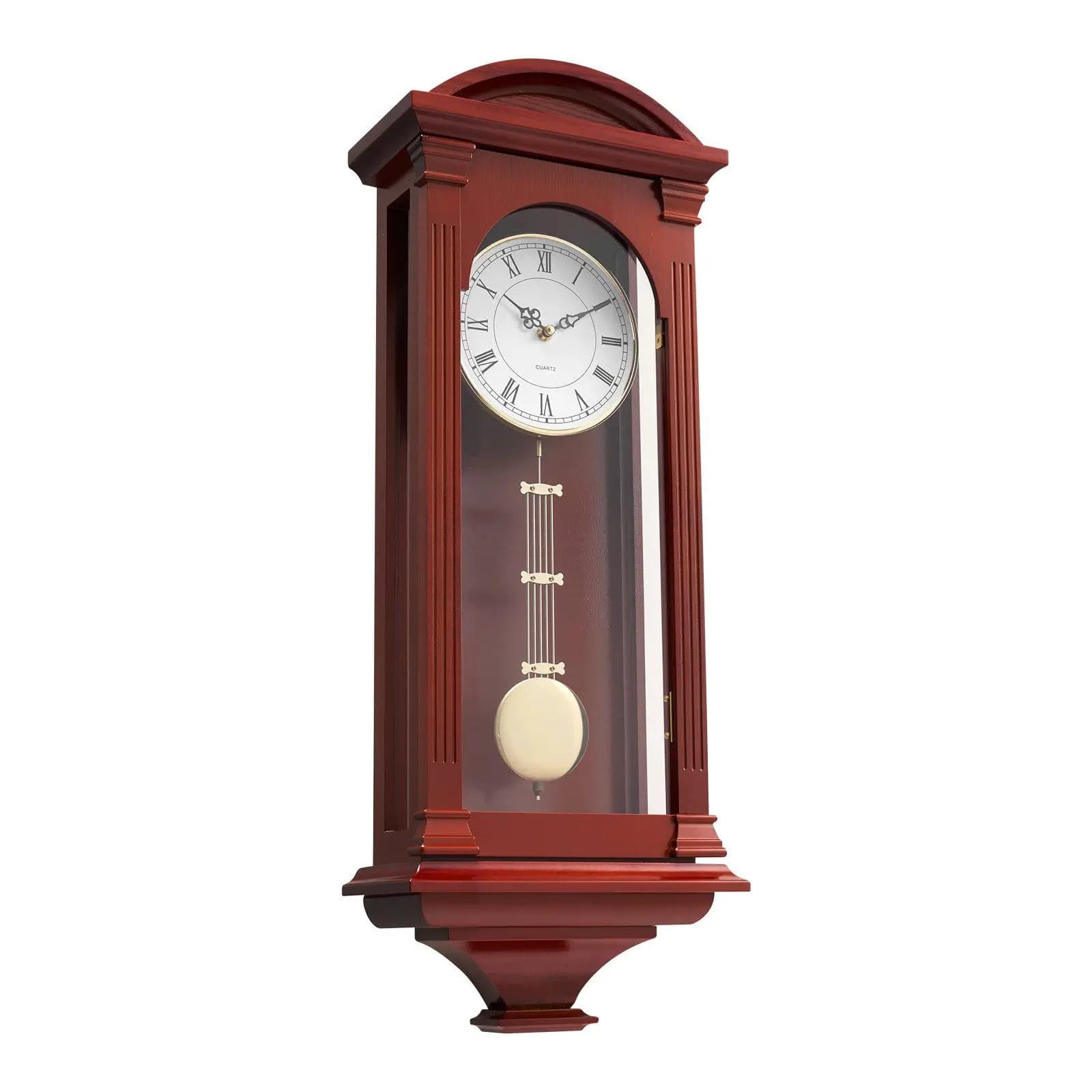 Vintage pendulum wall clock with 26.7 inch grandfather clock with quartz movement
