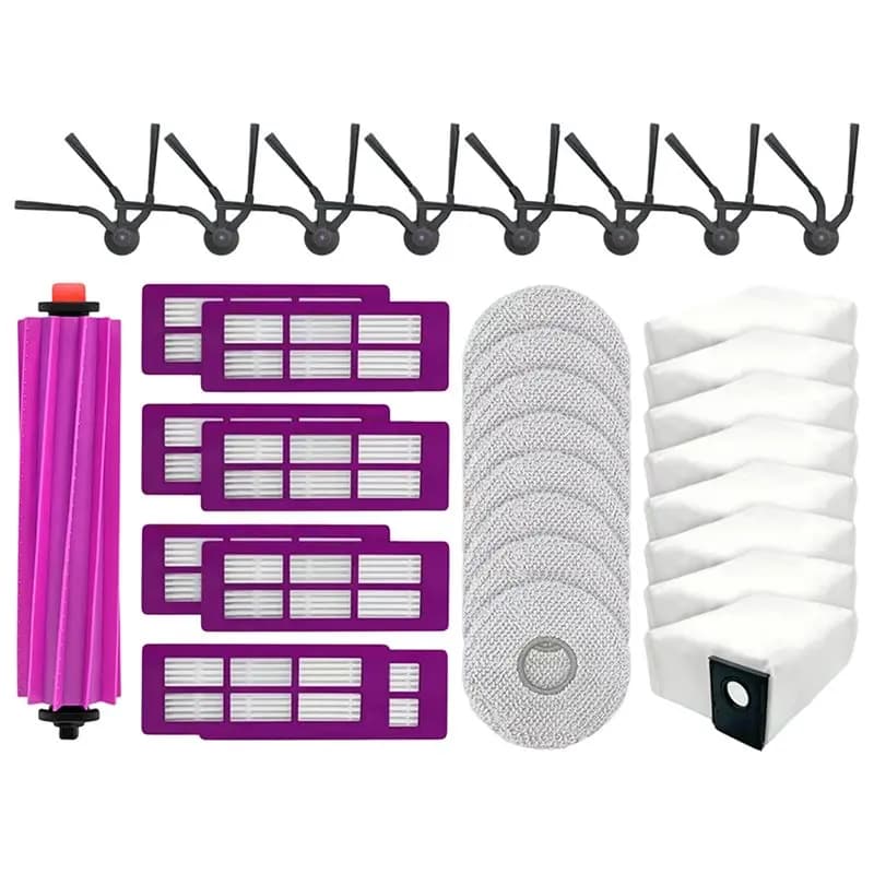 A29R Main Side Brush Mop Cloths Filters Dust Bags For Eureka J15 Evo Ultra Self Emptying Robot Vacuum Cleaner Parts(33Pcs)