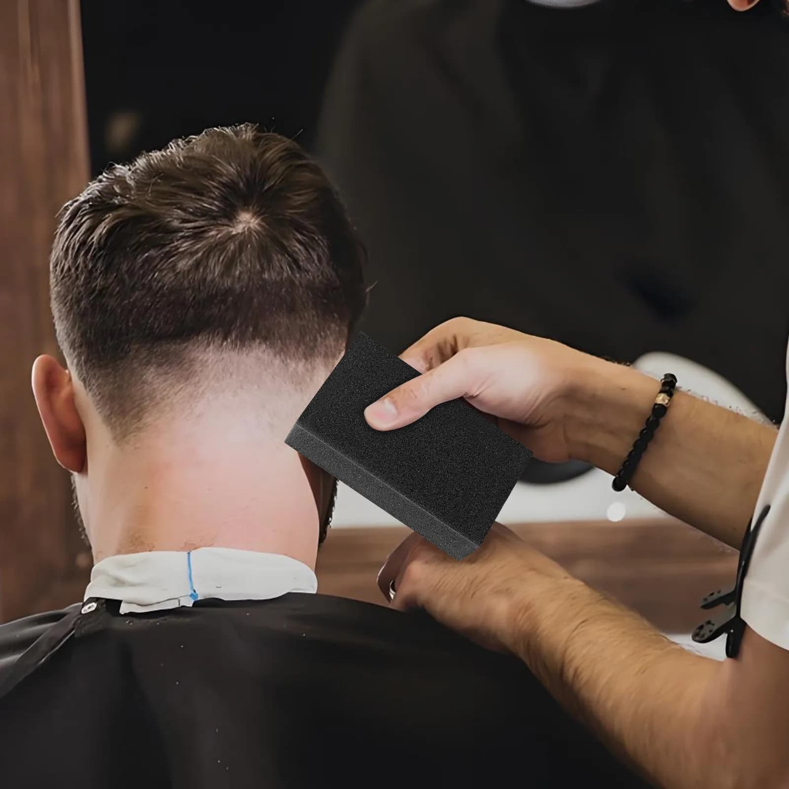 Set di 5 Spugne Multifunzionali per Salone, Spazzola per Capelli, Spolverino per Collo, Strumento per Barbiere, Taglio Capelli, Rasatura e Pulizia