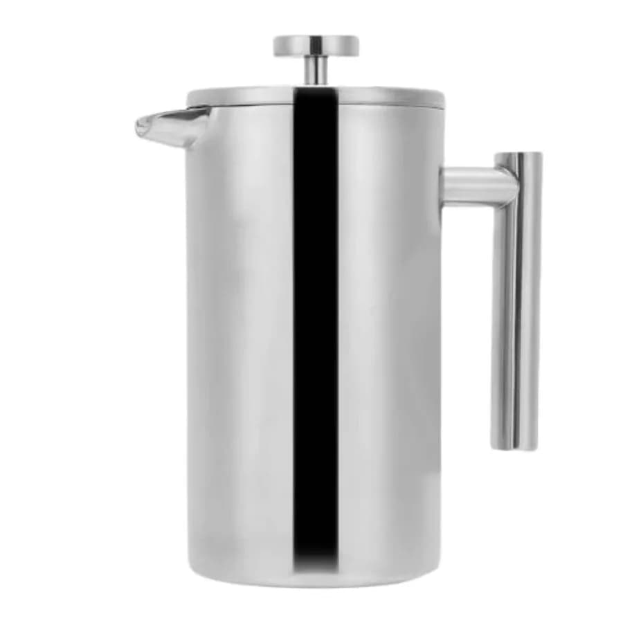1000ml French Press Coffee Maker, 304 Stainless Steel Double Wall Insulated Coffee Maker Pot, Triple Filtration System for Opti