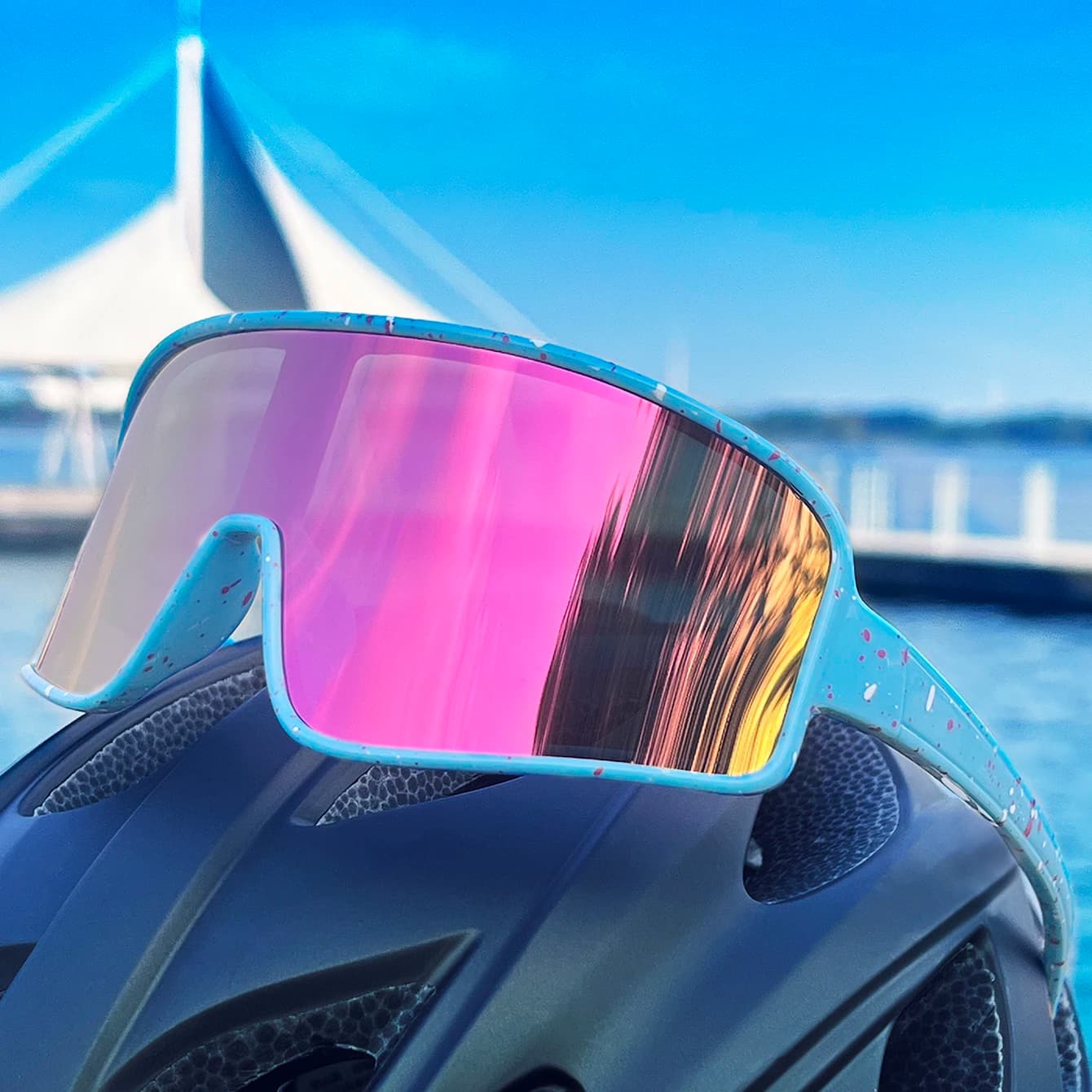 Outdoor casual sunglasses Large windproof Sports Bike Man Woman Cycling Guide Camping Mtb Bicycle Unisex Glasses UV400