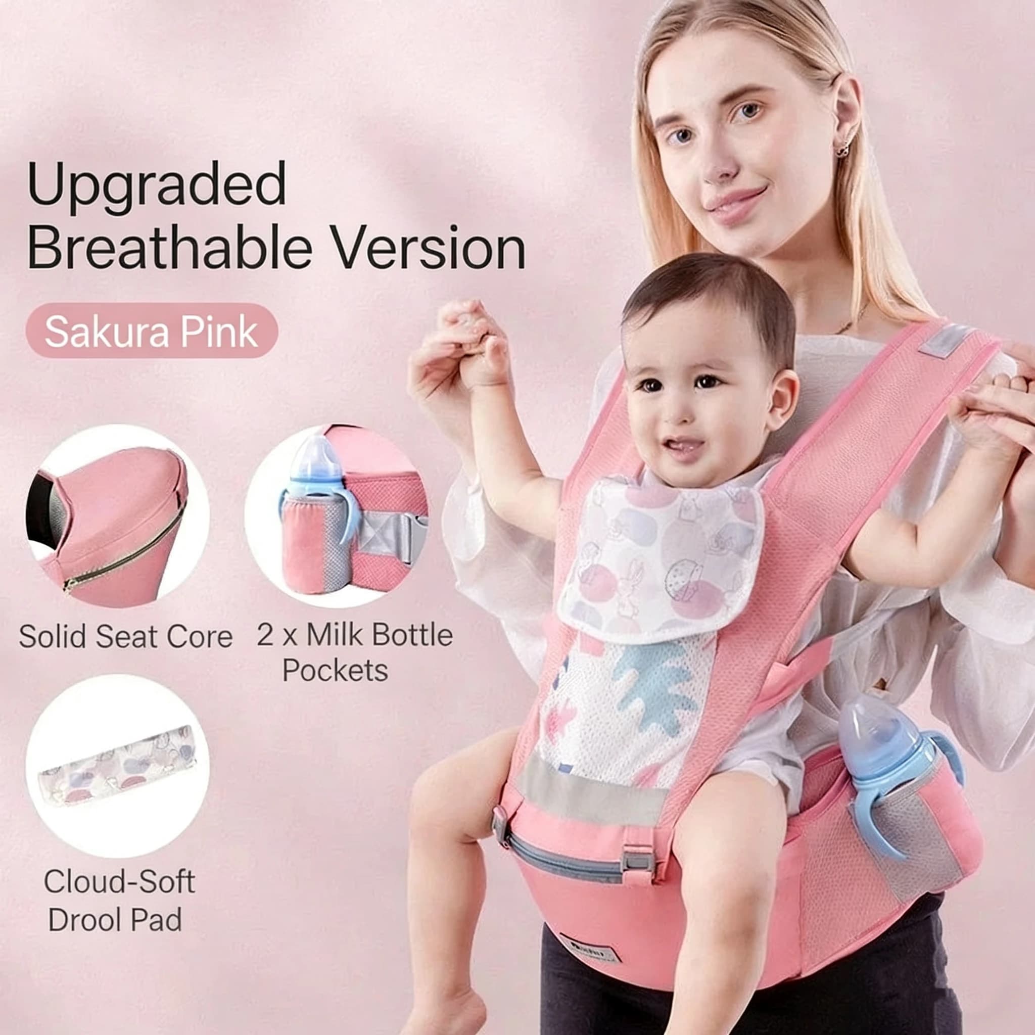 Ergonomic Baby Carrier Backpack with Hip Seat for Newborn Multi-function Infant Sling Wrap Waist Stool Baby Kangaroo 0-48 Months