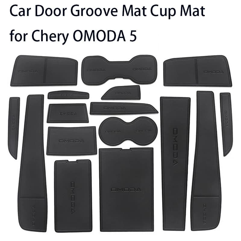 Car Door Groove Mat Chery OMODA 5 Car Storage Box Mats for Central Console Glass Holder with Auto Gate Slot