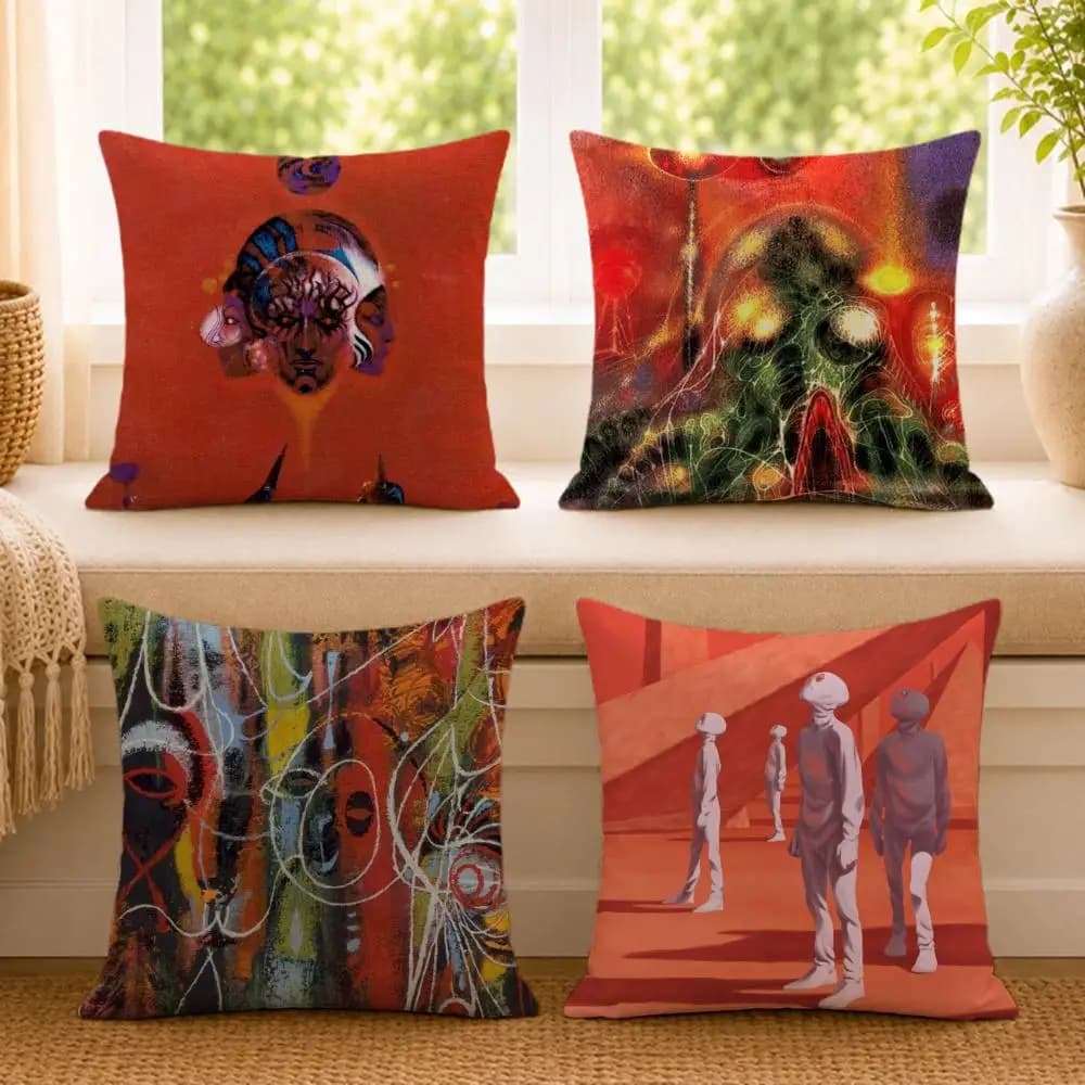 Powerful R-Robert M. PowersS Cushion Cover Ultra Soft Pillowcase, Cloud-Like Comfort Fabric with Concealed Zipper
