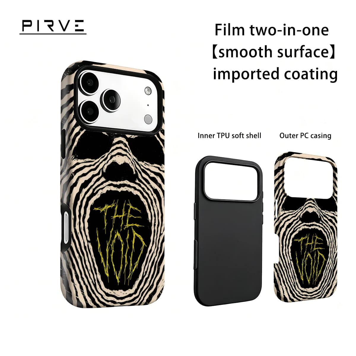 Skull Text For IPhone18 17 Must-Haves Phone Case For IPhone 17 15 14 13 16 Pro Max Plus Double-Layer Tough Case