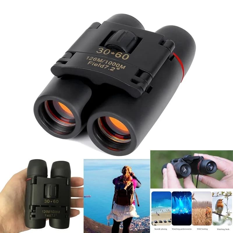 Telescopio esterno 30×60 Binocolo per visione notturna a basso livello di luce HD ad alta potenza Telescopio binoculare da viaggio portatile 126m/1000m
