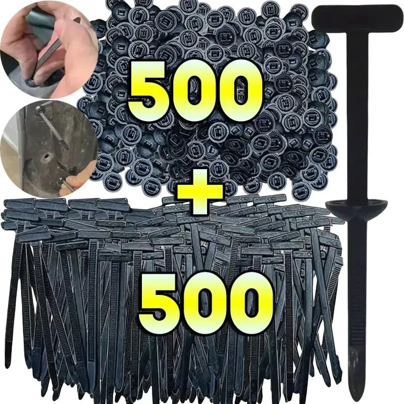 Fibbia universale per fascette per cavi in nylon Vite di fissaggio automatica Clip di ricambio Parafanghi per auto Tronco Pannello di protezione del motore Strumenti di gestione dei cavi