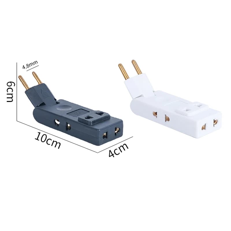 △ 4 In 1 Wall Outlet Extension EU Electrical Socket 180 Degree Plug Adapter Travel Aadapter Portable Power Converter