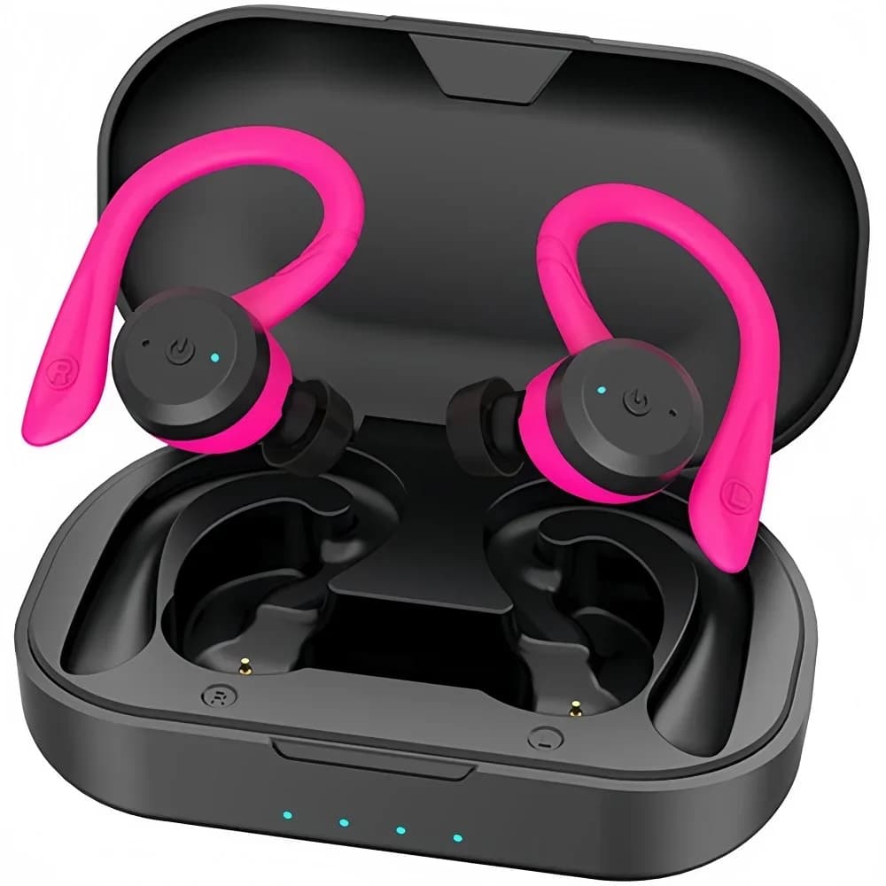 TWS wireless earphones, HiFi Bluetooth 5.4, noise cancellation ENC, 38-hour playback time, IPX7 waterproof earphones