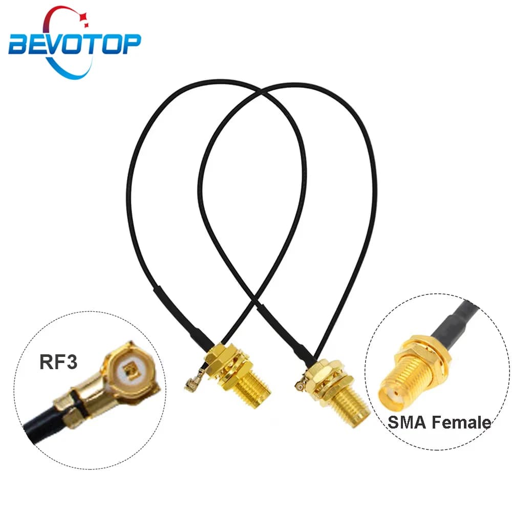 10 pz. Cavo di prolunga antenna WIFI/GSM/3G/GPS RF3 MHF Femmina a SMA Femmina di 3a Generazione, Jumper Pigtail RF0.81