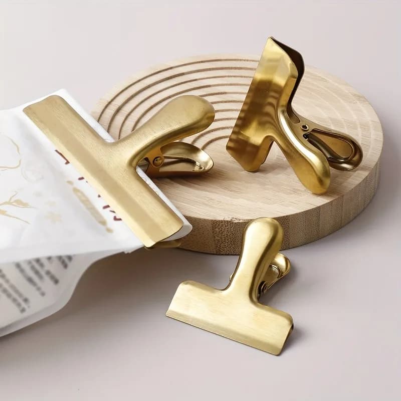 Snack Bag Clips, Stainless Steel Food Bag Sealing Clips, Long Tail Document and File Organizer Clips for Snacks