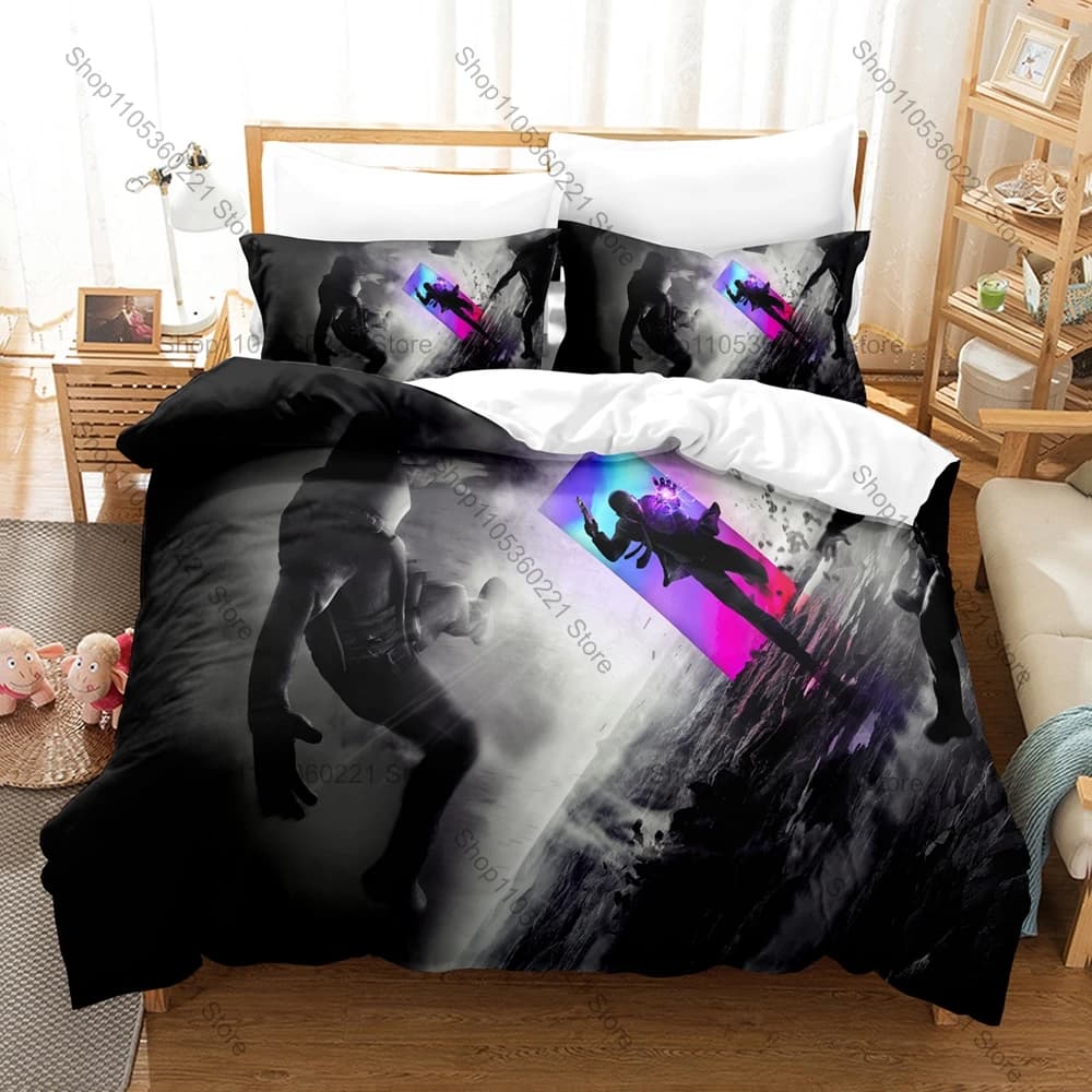 Frozen Synapse Minimal Neon Green Red Soldier Top-Down Virtual Battle Map HD Print Bedding Set Duvet Cover + 2 Pillowcases