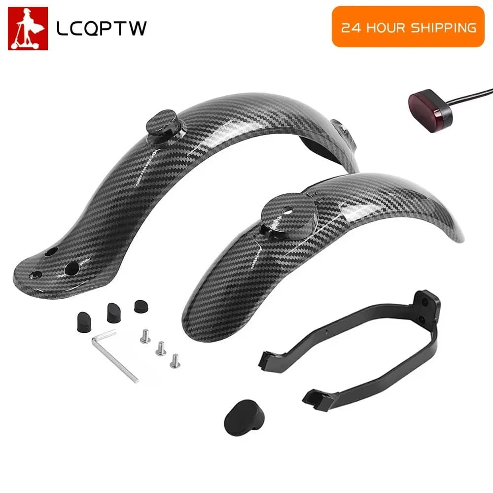Kit Parafango in Fibra di Carbonio per Monopattino Elettrico Xiaomi M365 M365 Pro, Set Parafango Posteriore Antispruzzo