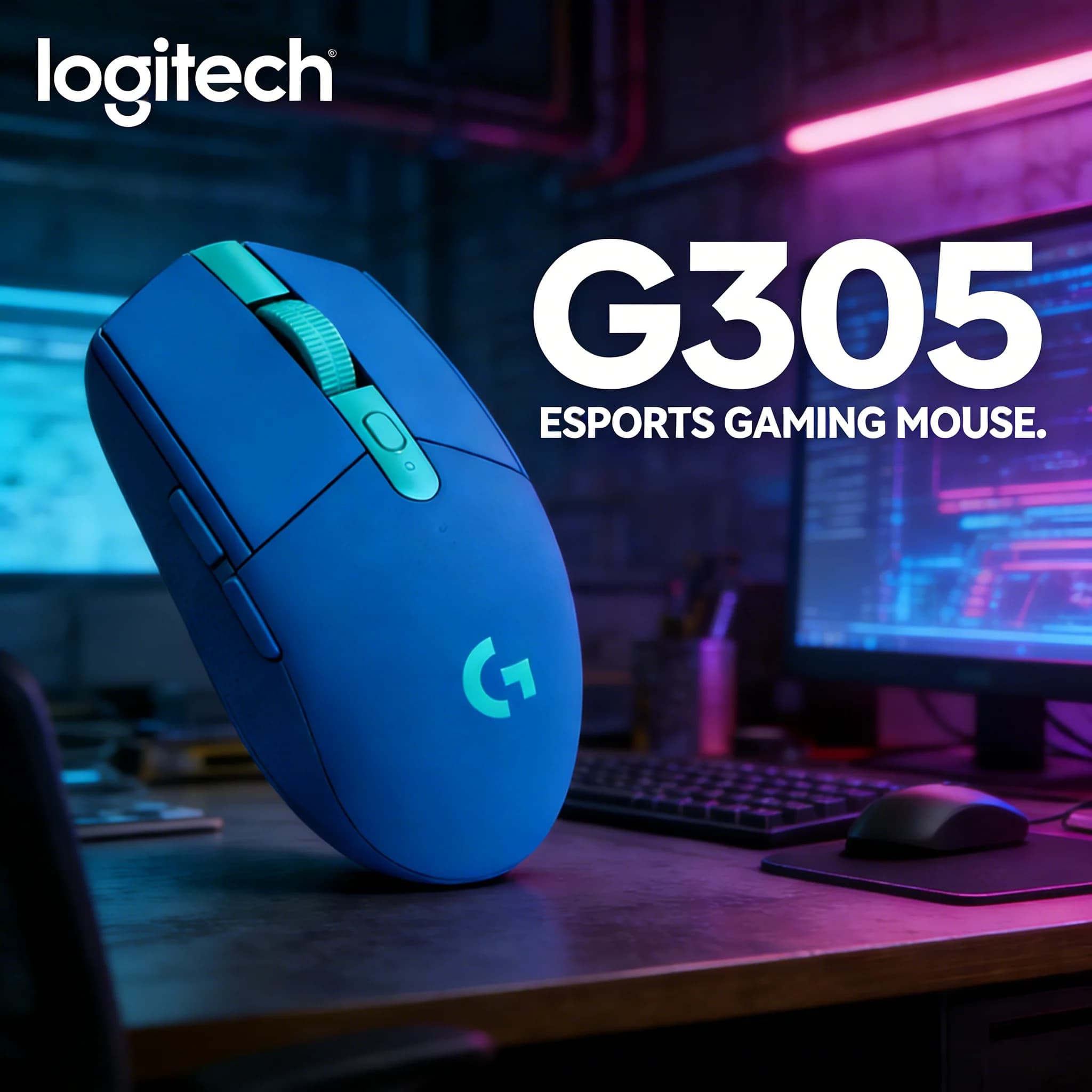 Tastiera da Gaming Wireless Logitech G305 Daedalus Rex LIGHTSPEED - Tasti Stile Meccanico - Tasti Macro Programmabili