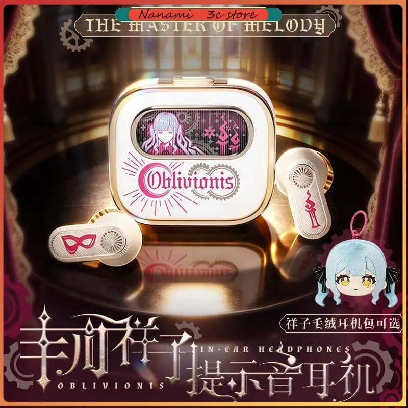 Oblivionis Anime Wireless Bluetooth Earbuds Bluetooth6.0 Custom Character Voice Prompt In Ear Noise Reduction Headphones Gifts