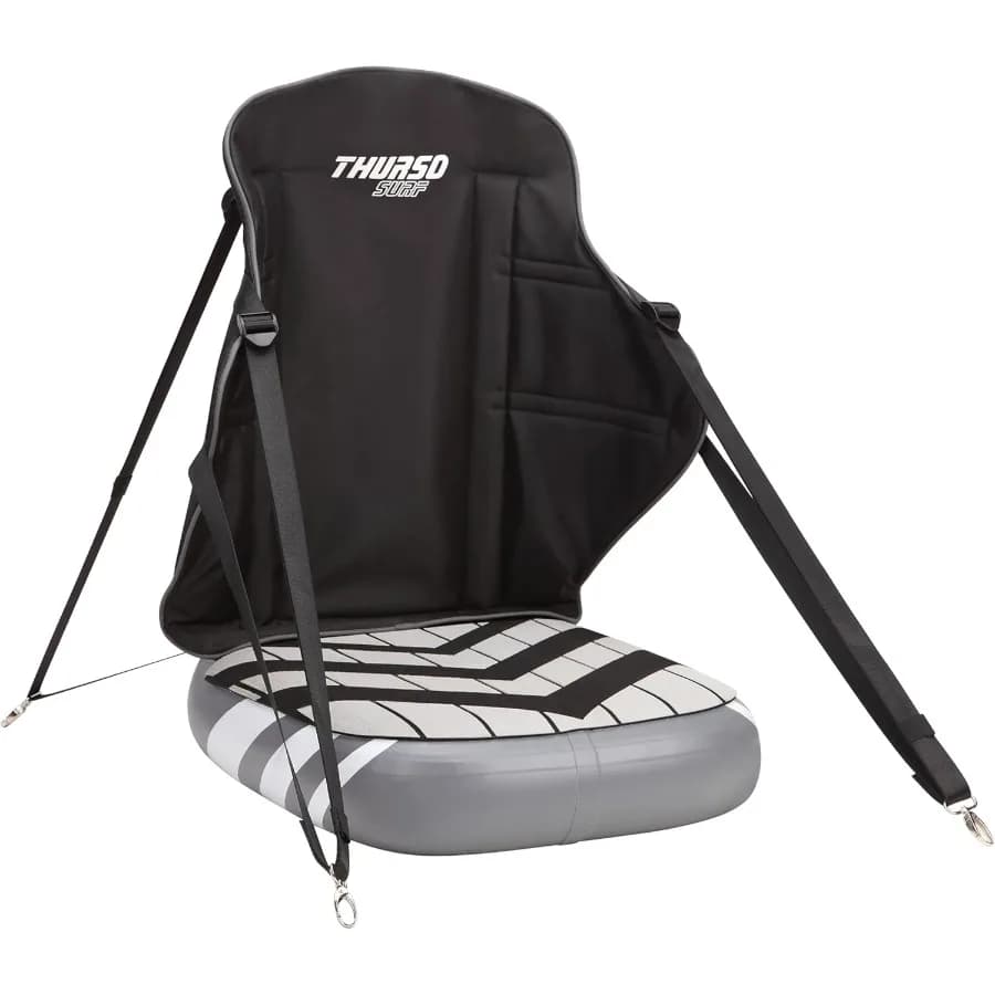 Sedile per kayak gonfiabile universale con supporto per la schiena - Sedile per paddle regolabile sit-on-top con schienale Comfort extra robusto