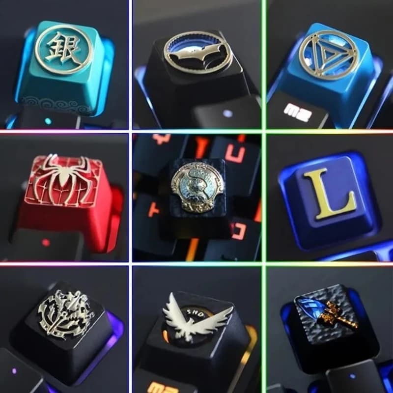 1pc tappo chiave in lega di alluminio zinco tastiera meccanica keycap per LOL DOTA 2 OW R4 altezza sollievo stereoscopico
