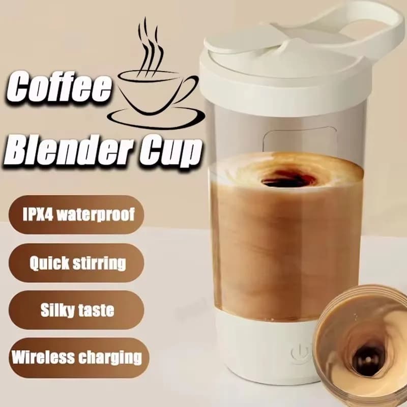 Shaker elettrico da 450 ml con agitazione automatica, shaker intelligente per frullati proteici, sostituto del pasto, tazza portatile per miscelare durante lo sport.