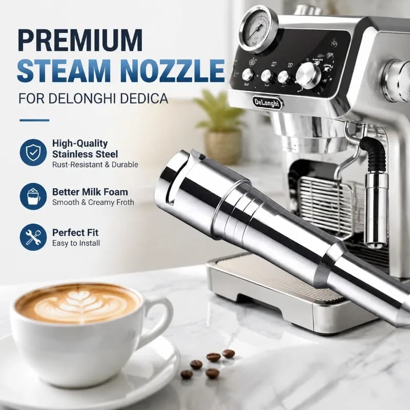 Universal Snap-on Steam Nozzle Replacement Coffee Machine Steam Wand Tip Spare Attachment Fit Most Espresso Maker Milk Foaming