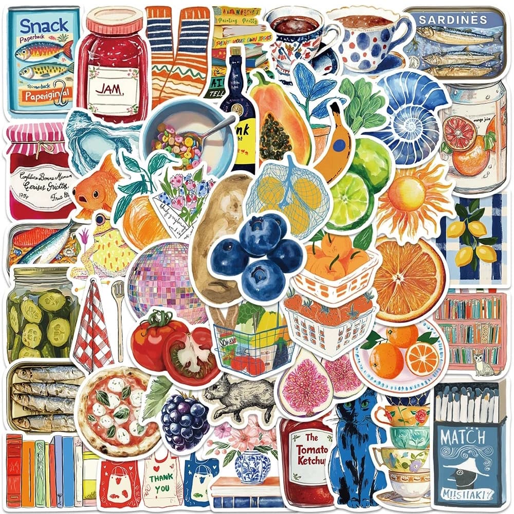 10/30/50/100pcs Mediterraneo Pomodoro Adesivi Del Fumetto Kawaii Graffiti Del Telefono Del Computer Portatile Impermeabile INS Stile Estetico adesivi confezioni